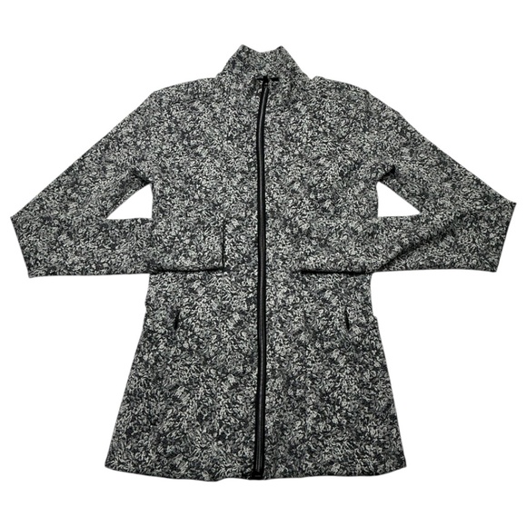 Athleta Shanti Moonflower Jacquard Textured Jacket Black - Picture 3 of 9